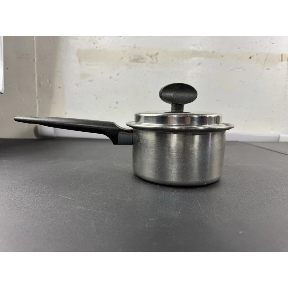 Vintage Ekco Flint Stainless‎ Steel 1 Qt Sauce Pan W/ Lid